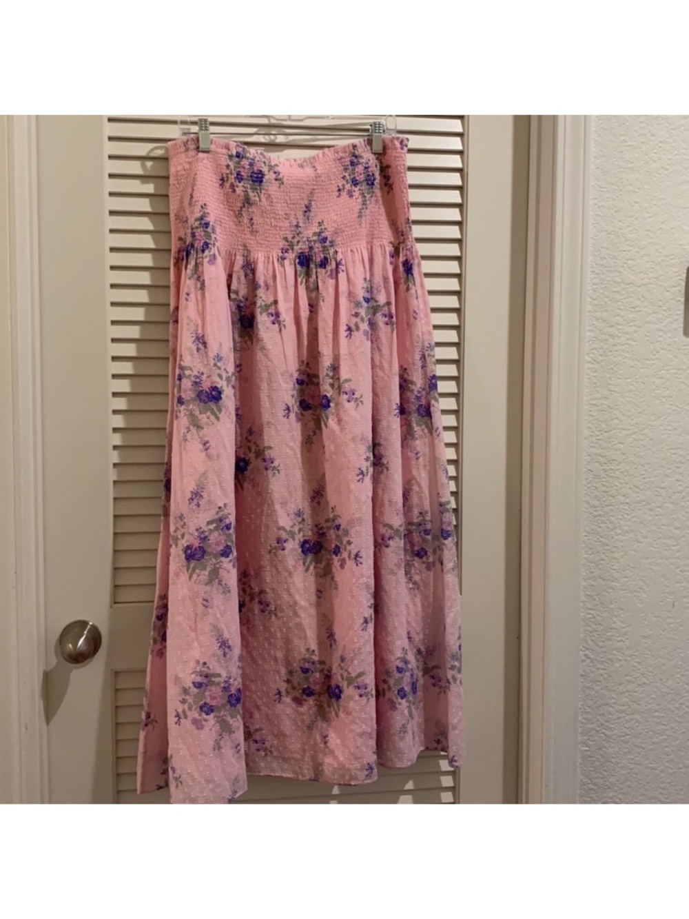 Loveshackfancy Pink Floral Cottagecore Falune Cotton Maxi Drop Waist Skirt XXL - Picture 9 of 15